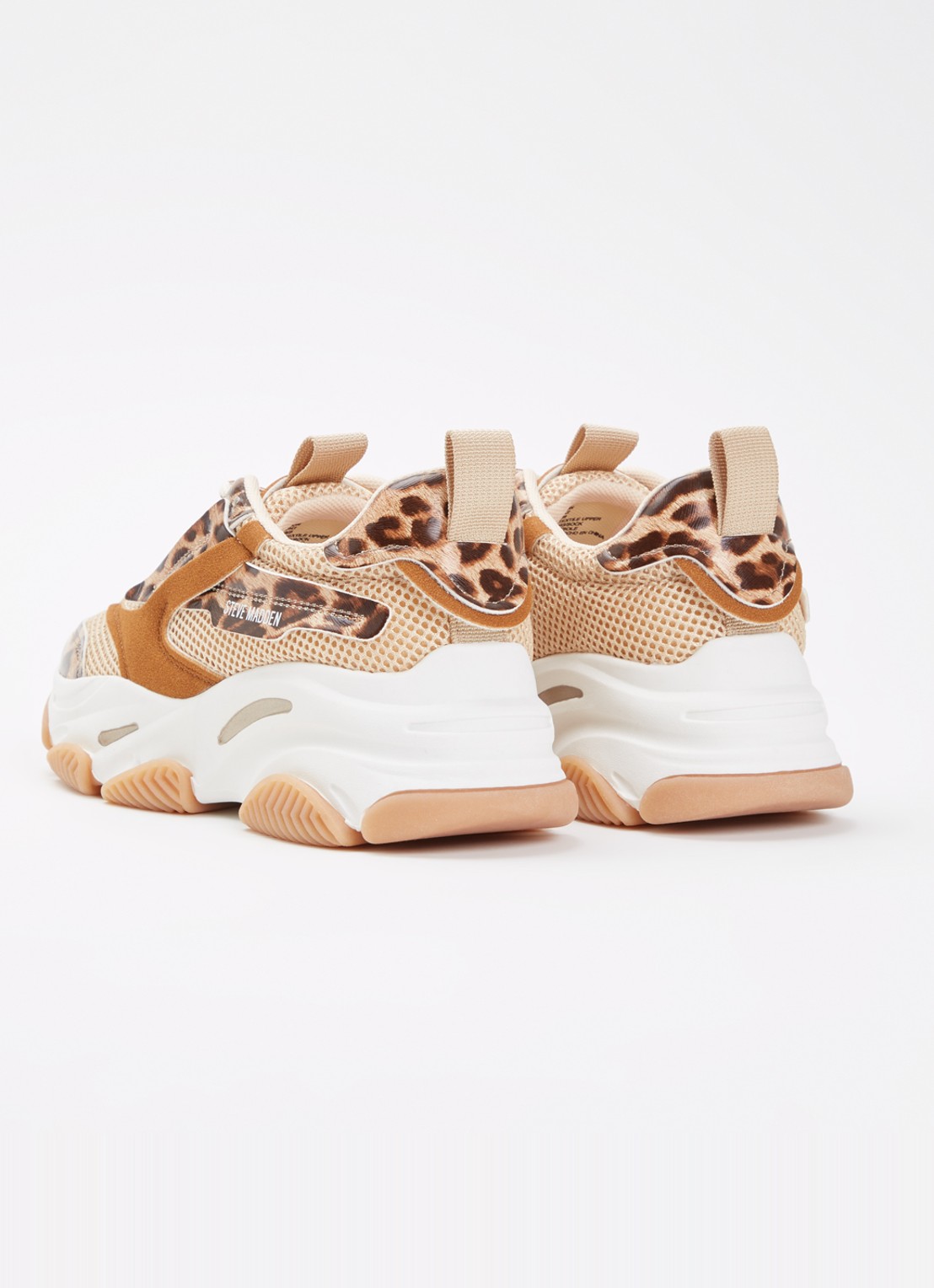 Steve Madden Jpossession sneaker met panterprint - achterkant 3 camel