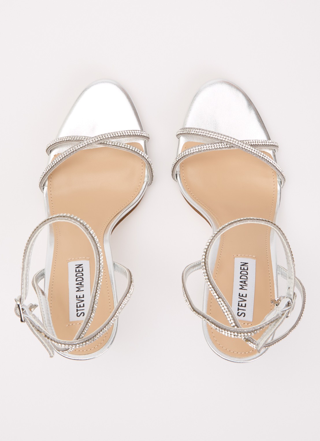 Steve Madden Jypsey-cnr sandalette met strass - detail 4 zilver