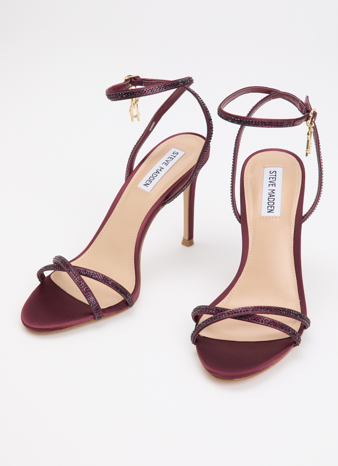 Steve Madden Jypsey sandalette met strass - detail 2 bordeauxrood