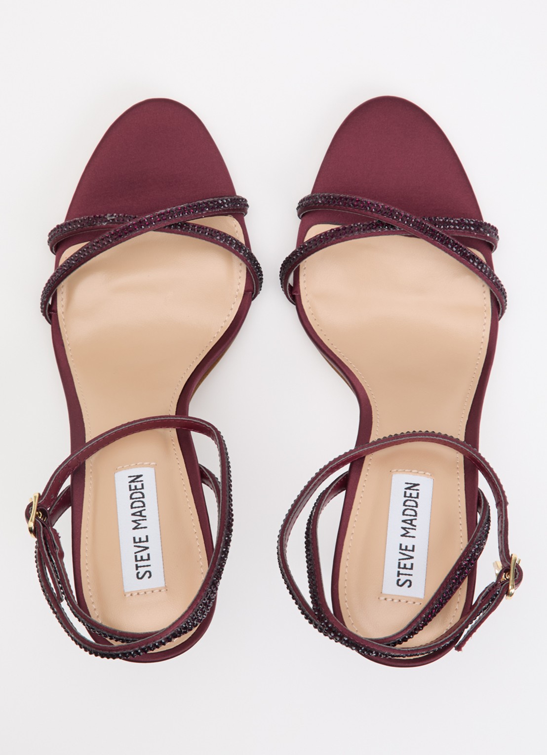 Steve Madden Jypsey sandalette met strass - detail 3 bordeauxrood