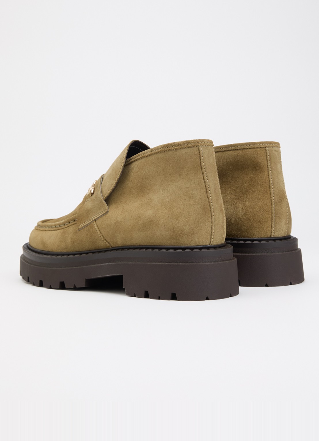 Steve Madden Karima enkellaarsje van suède - achterkant 2 mosgroen
