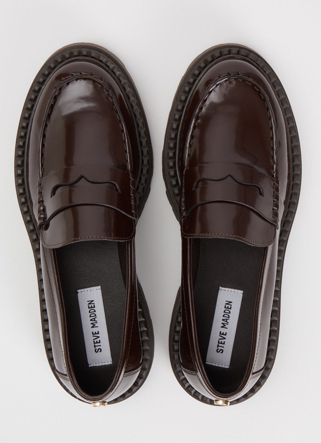 Steve Madden Katja loafer - detail 2 chocoladebruin