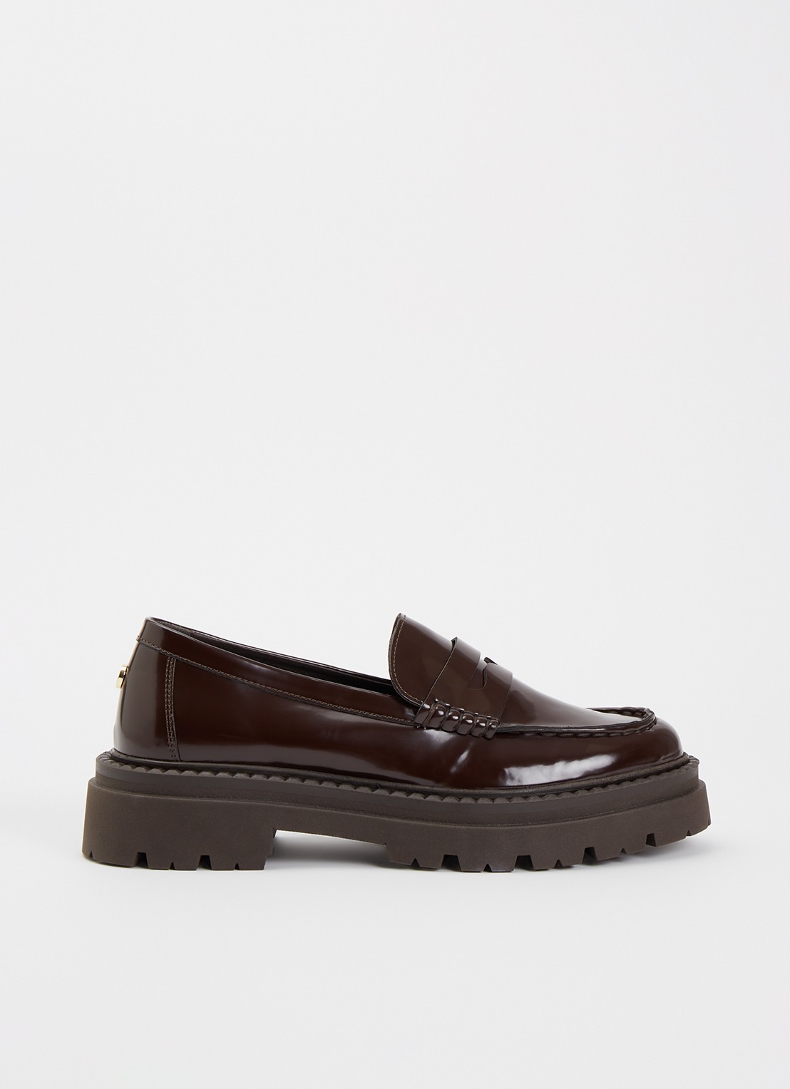 Steve Madden Katja loafer - voorkant 4 chocoladebruin