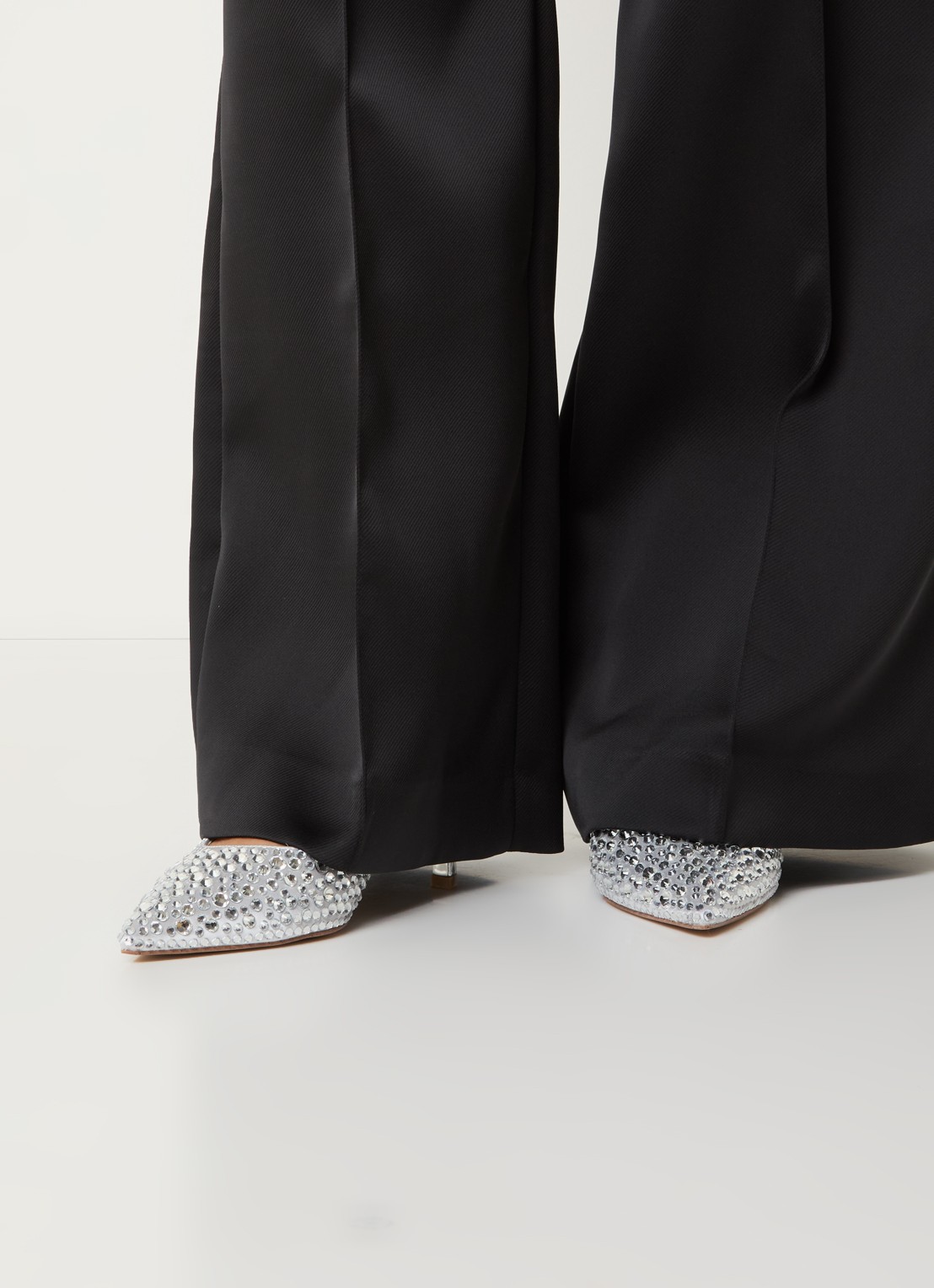 Steve Madden Korra-R slingback met strass - voorkant 6 zilver