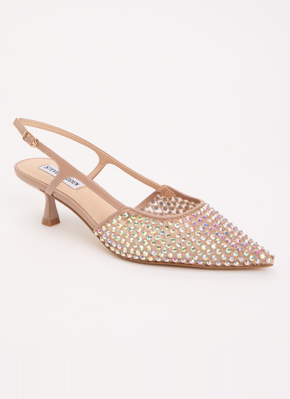 Steve Madden Legaci slingback met strass - voorkant oudroze