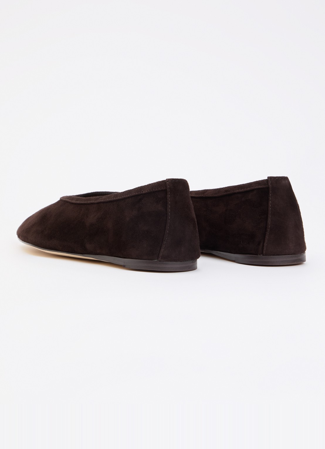 Steve Madden Leni ballerina van suède  - achterkant donkerbruin