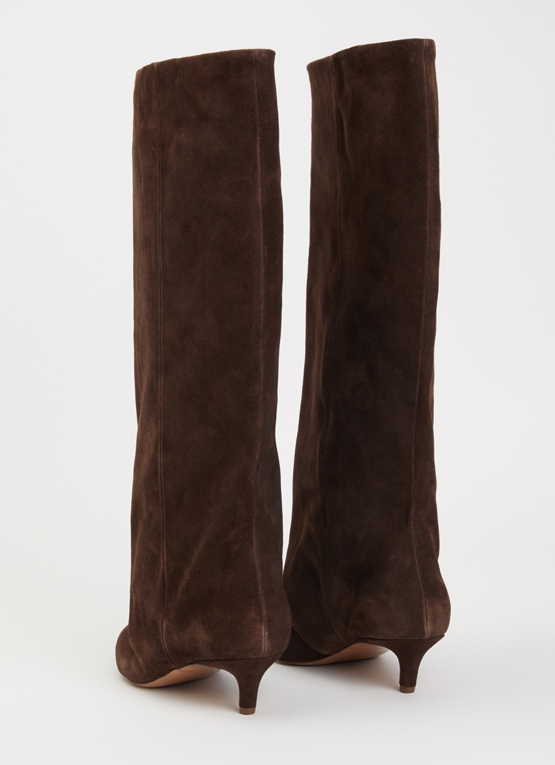 Steve Madden Luca laars van suède - achterkant 4 chocoladebruin