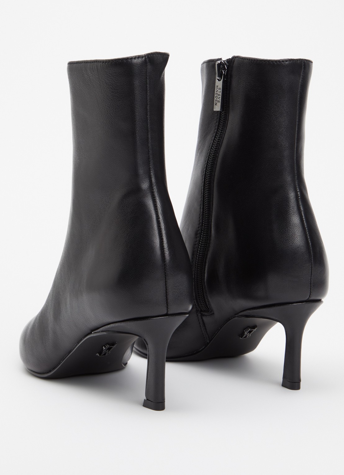 Steve Madden Lulah enkellaarsje van leer - achterkant 5 zwart