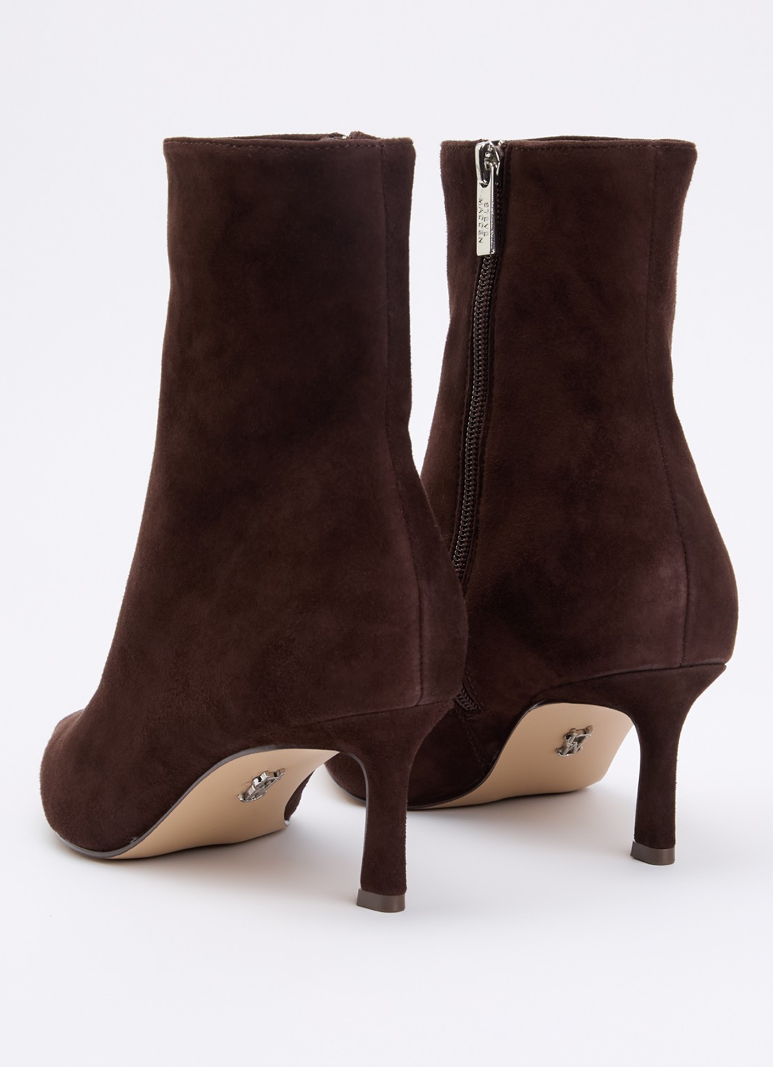 Steve Madden Lulah enkellaarsje van suède - achterkant 5 donkerbruin