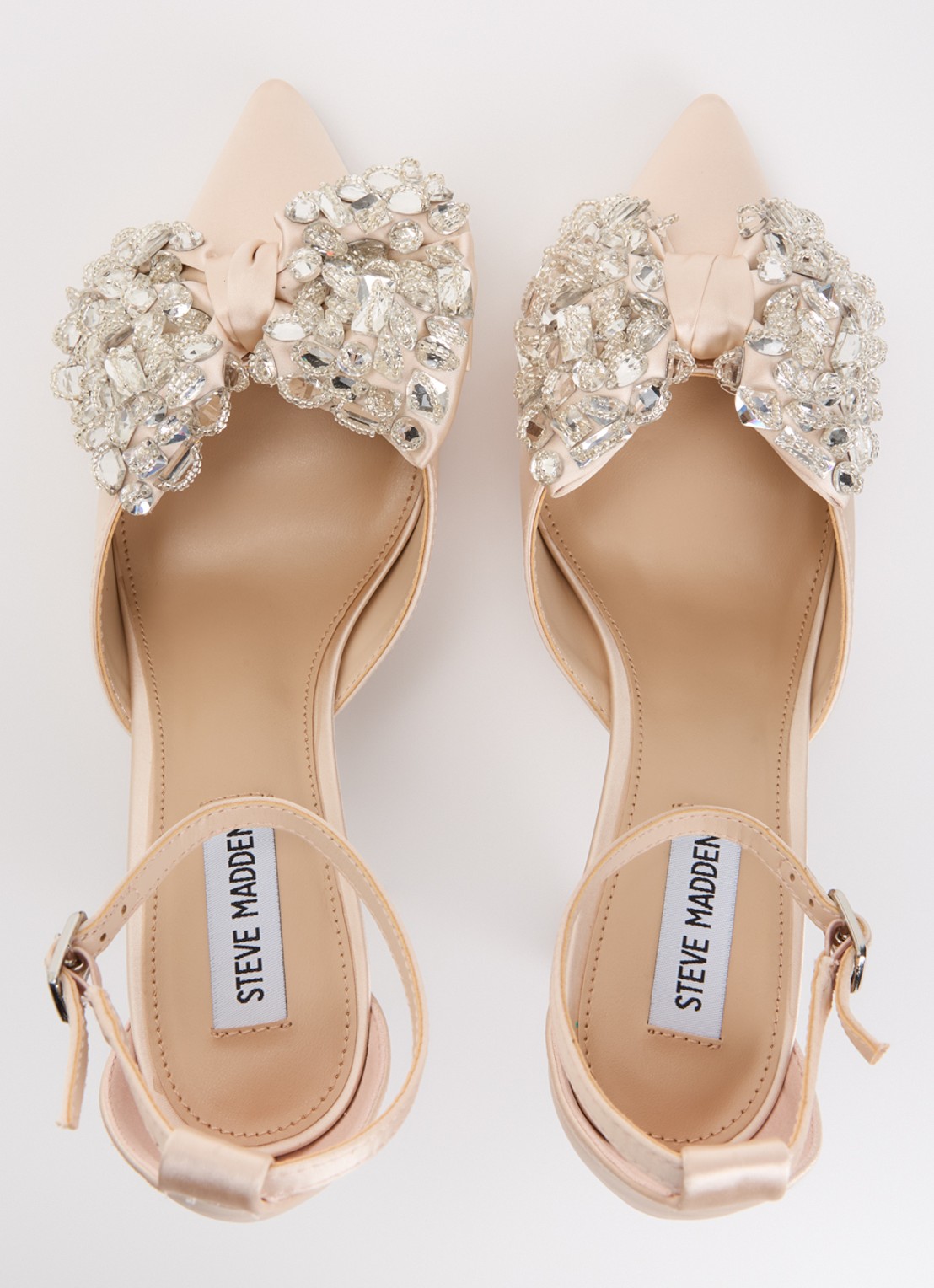 Steve Madden Lumma sandalette met strass en strik detail - detail 4 lichtroze
