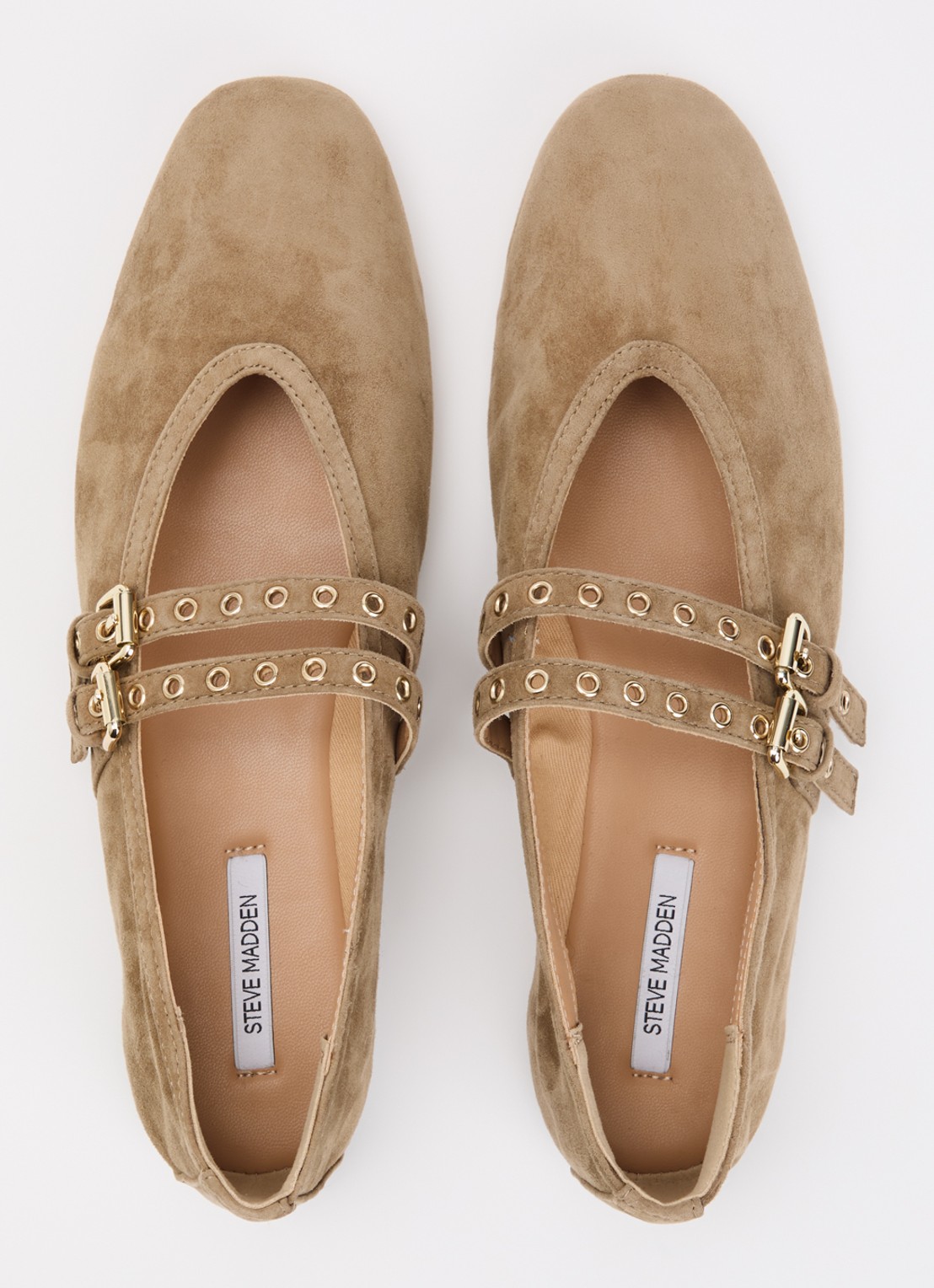 Steve Madden Lydia ballerina van suède - detail 2 beige
