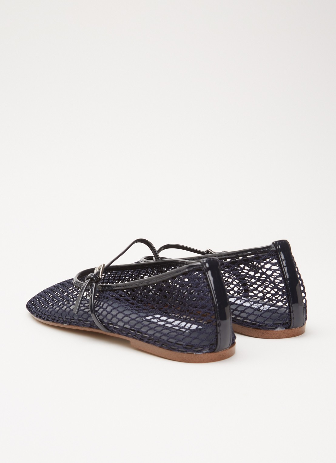 Steve Madden Mags ballerina van mesh - achterkant 3 donkerblauw