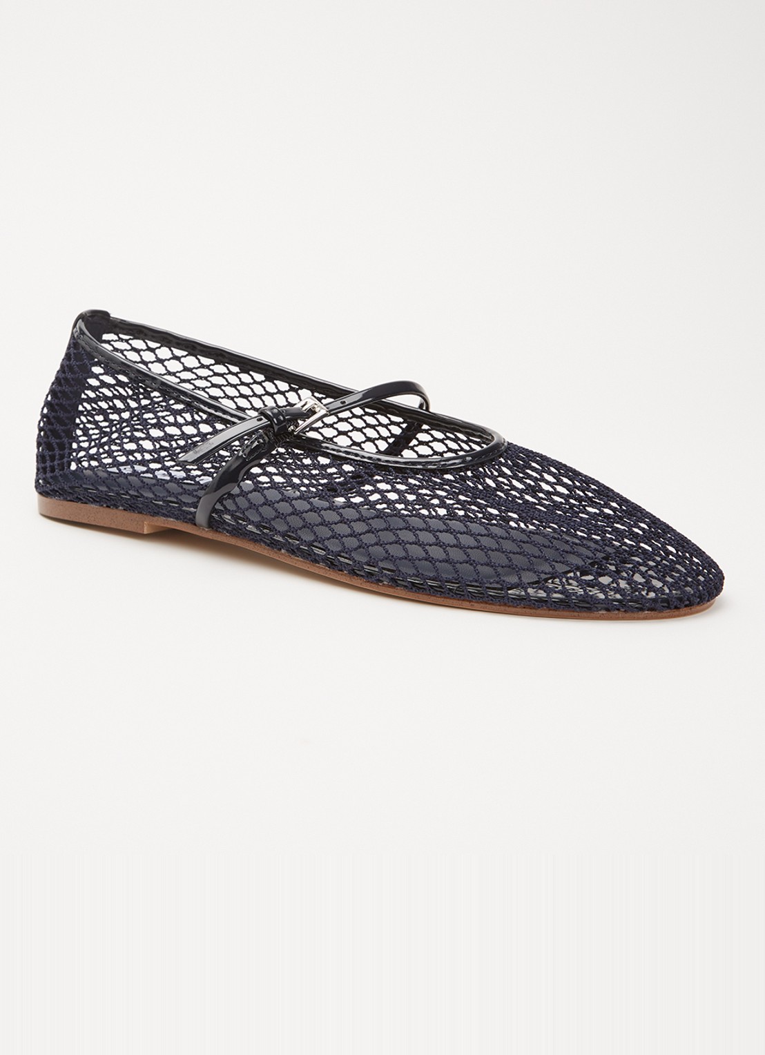Steve Madden Mags ballerina van mesh - voorkant donkerblauw