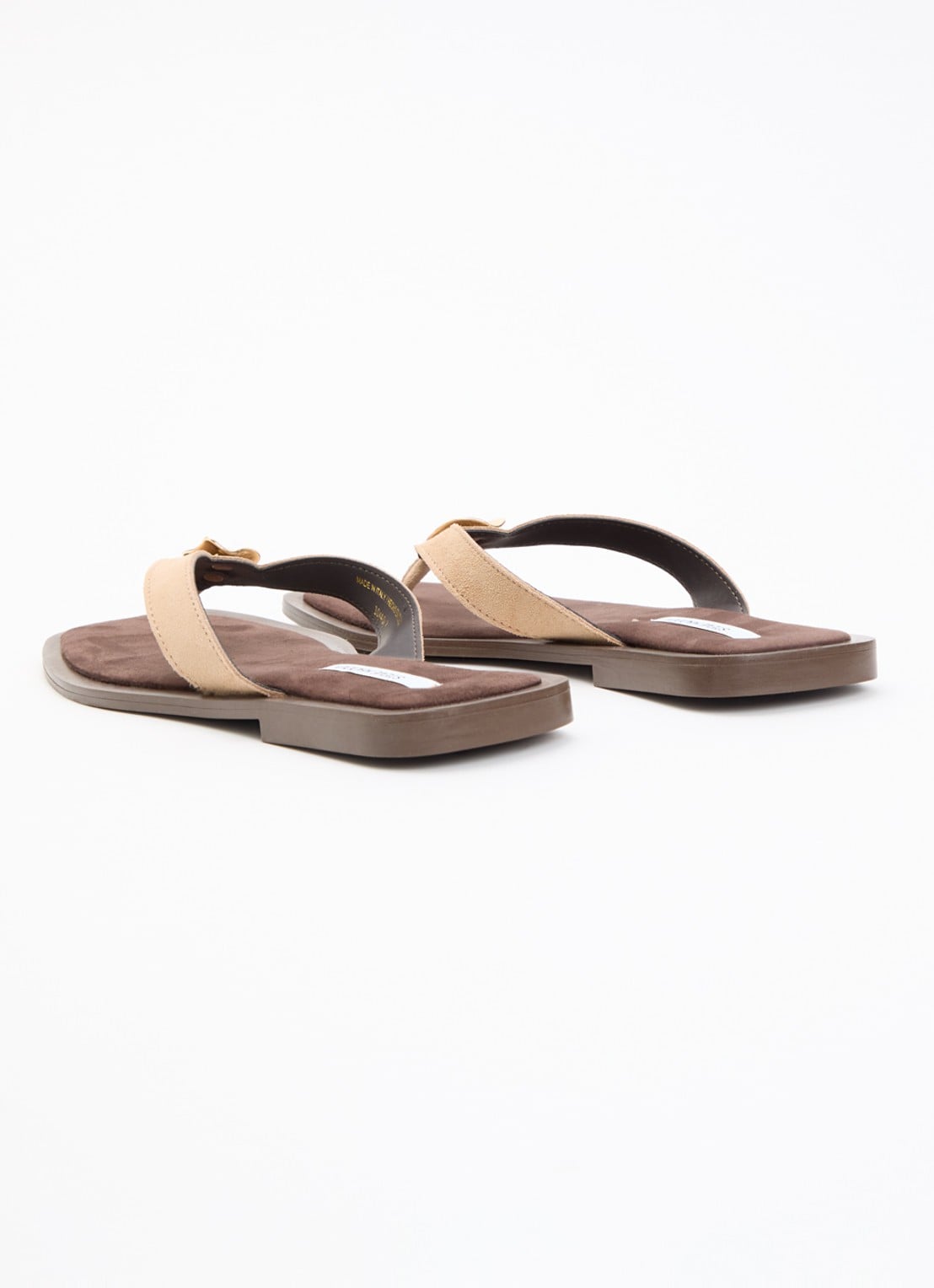 Steve Madden Meira slipper van suède - achterkant 4 lichtbruin