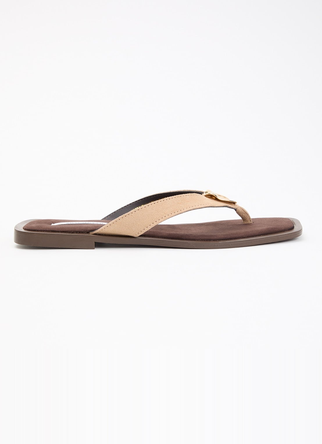 Steve Madden Meira slipper van suède - voorkant 5 lichtbruin
