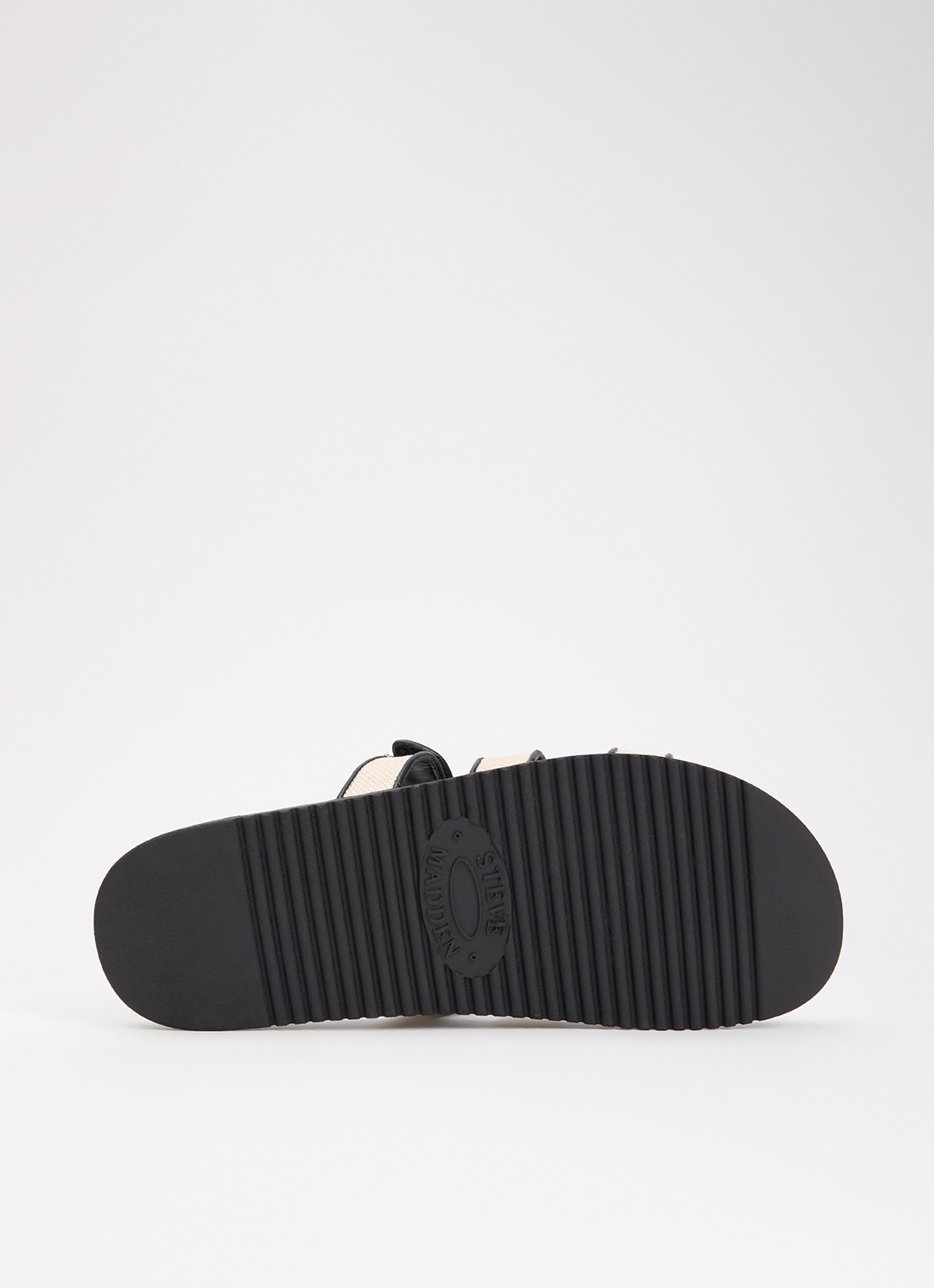 Steve Madden Missile-E slipper van raffia - detail 4 zwart