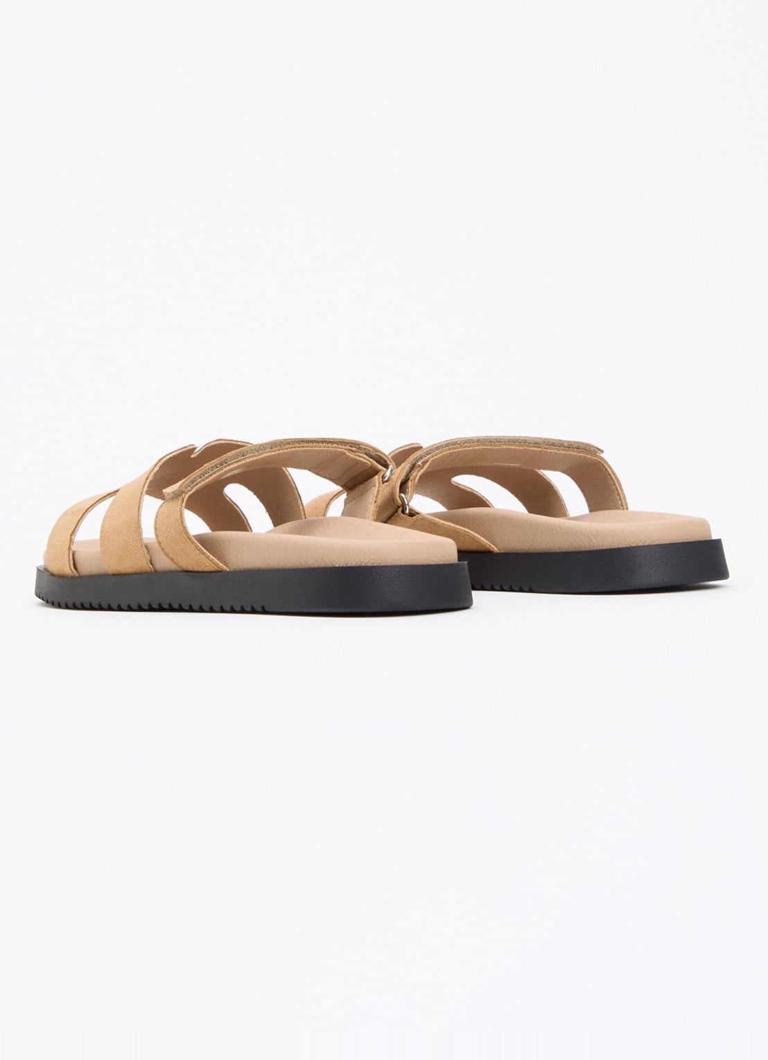 Steve Madden Missile-E slipper van suède - achterkant 4 beige
