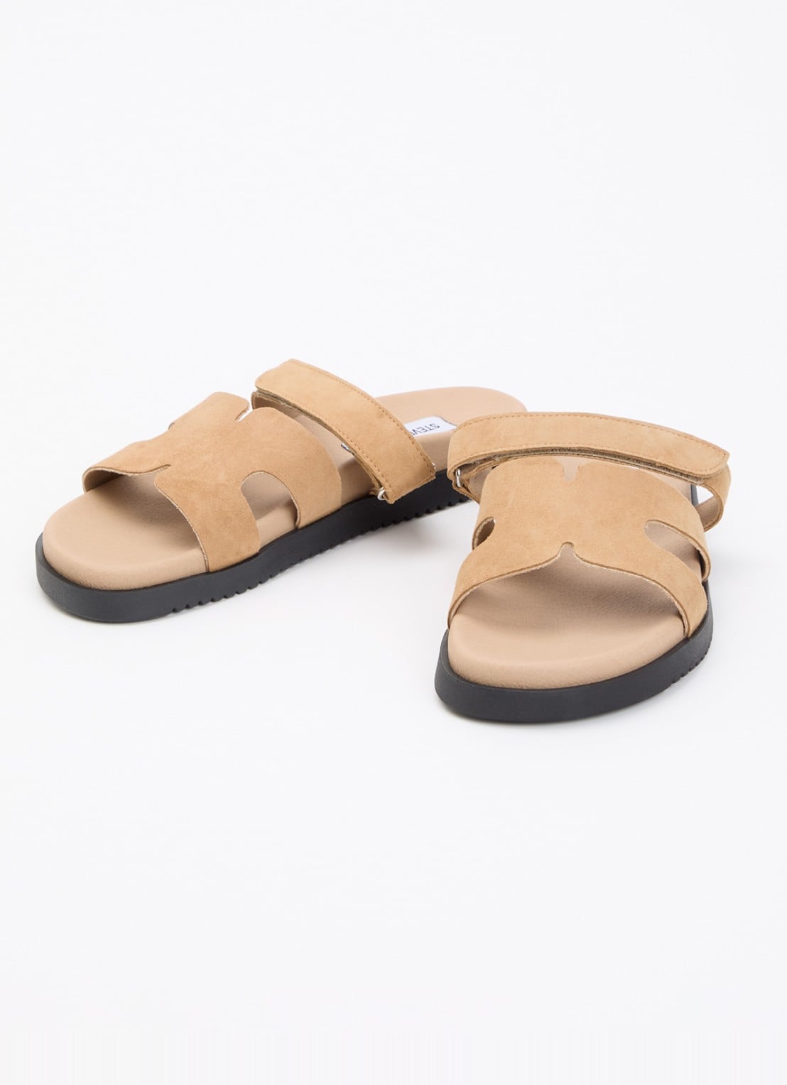 Steve Madden Missile-E slipper van suède - detail beige