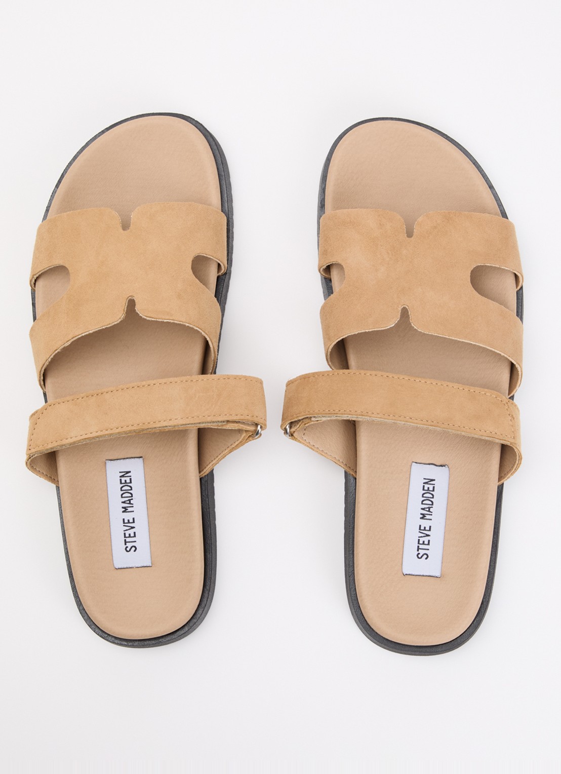 Steve Madden Missile-E slipper van suède - detail 2 beige