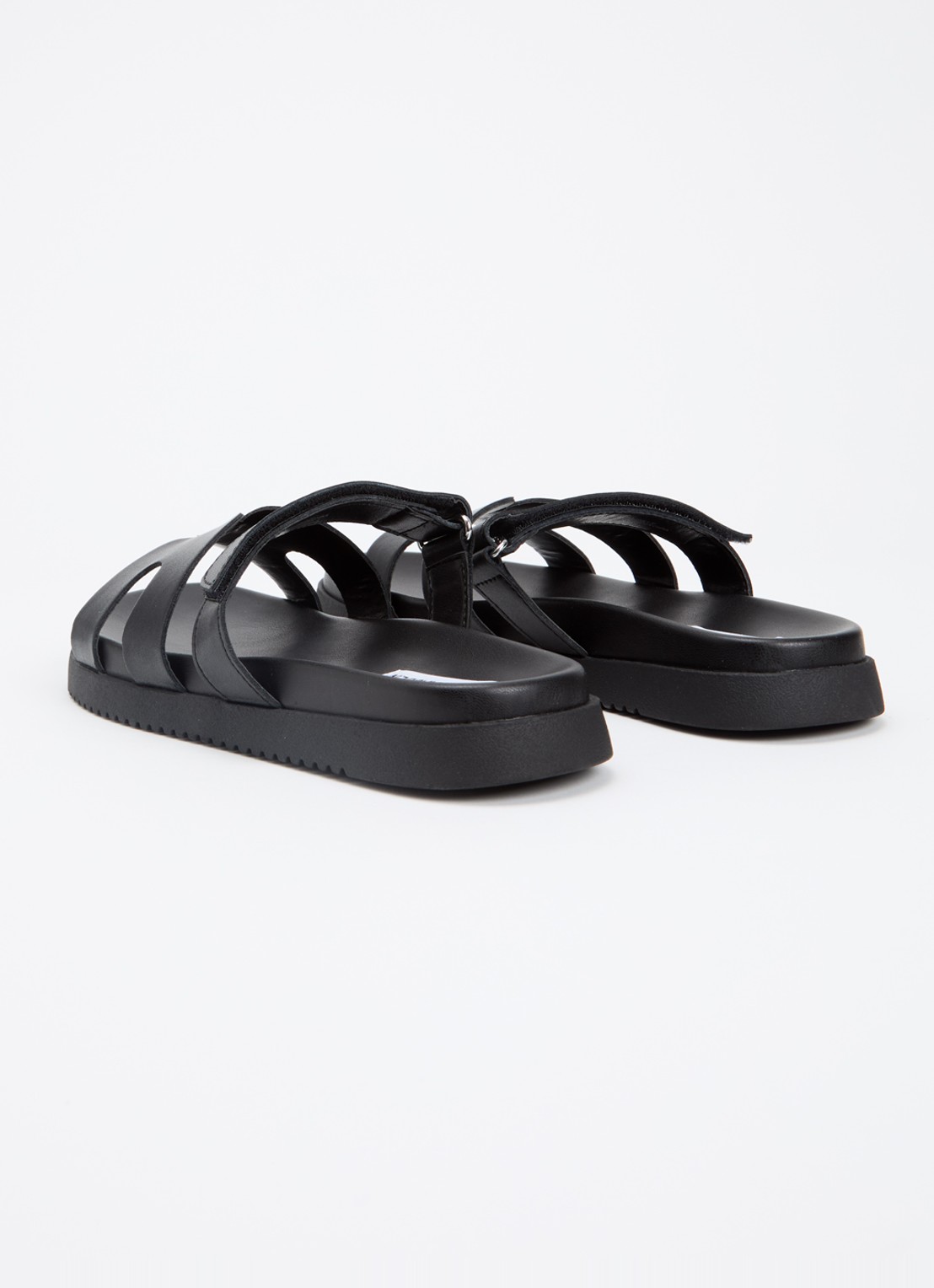 Steve Madden Missile slipper van suède - achterkant zwart