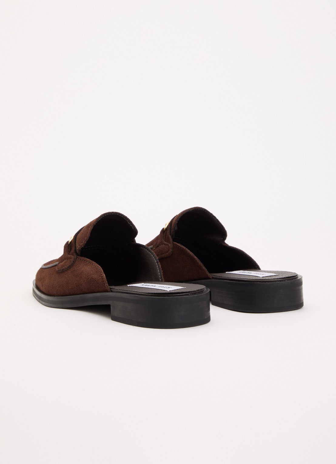 Steve Madden Nada muiltje van suède - achterkant donkerbruin
