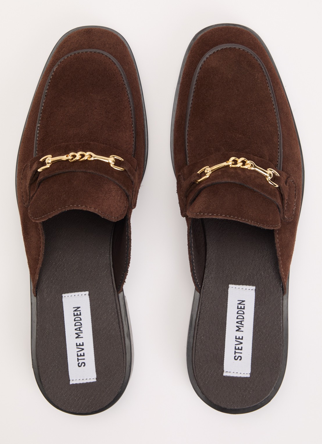 Steve Madden Nada muiltje van suède - detail 3 donkerbruin