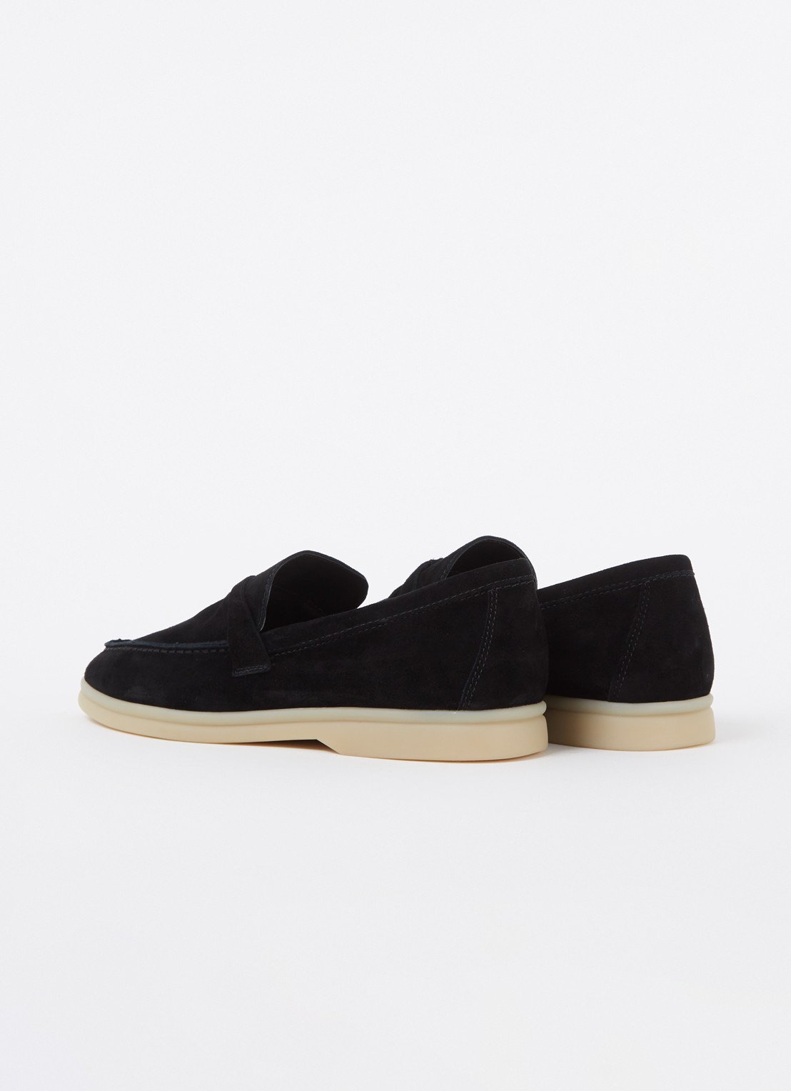 Steve Madden Portland loafer van suède - achterkant zwart