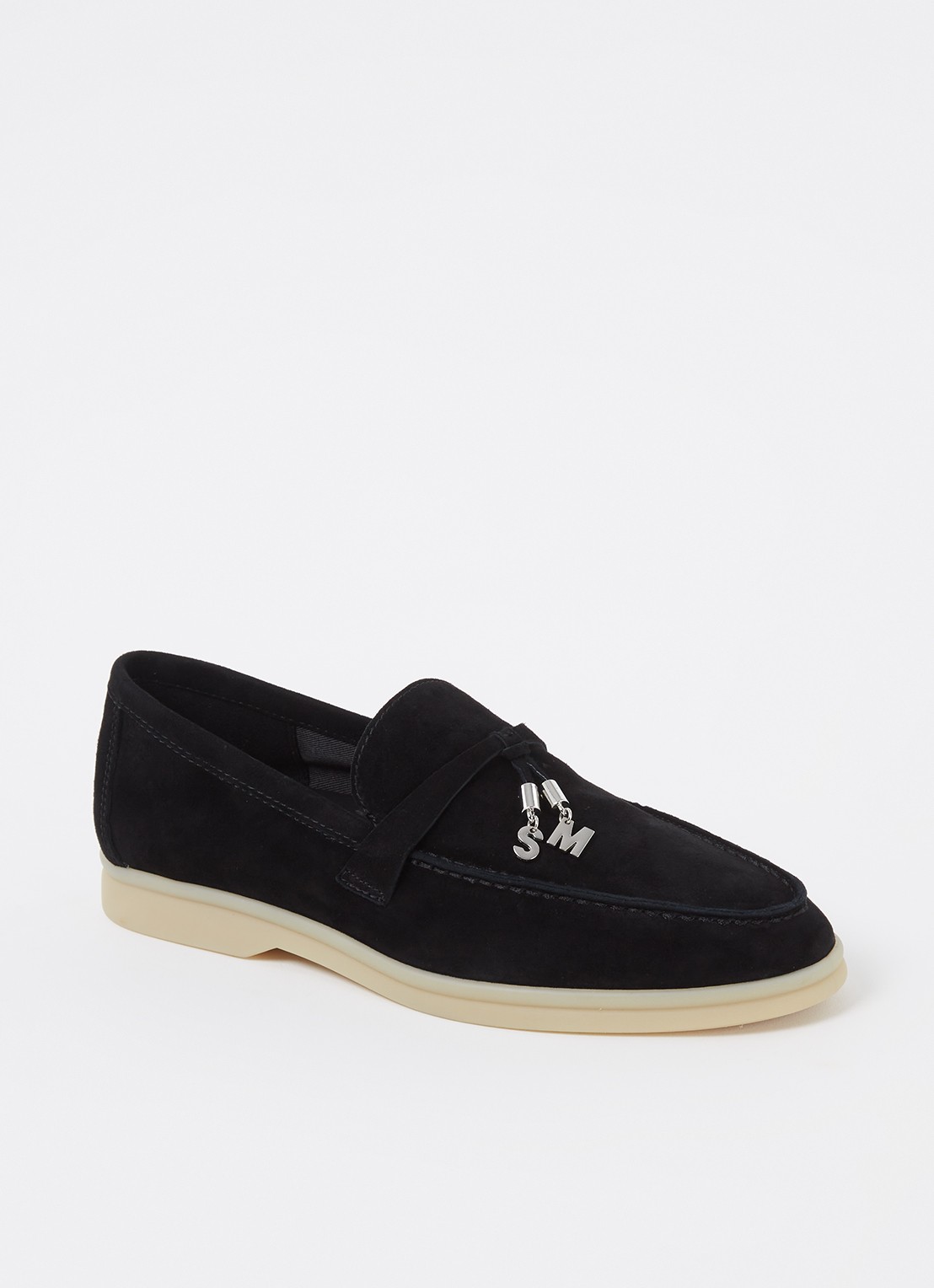 Steve Madden Portland loafer van suède - voorkant 5 zwart