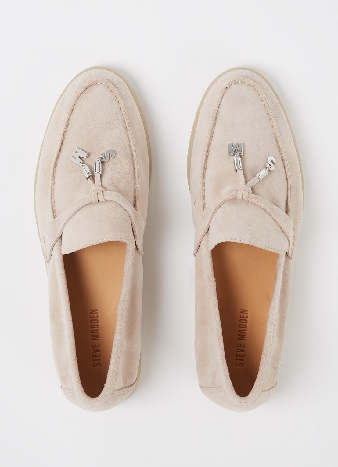 Steve Madden Portland loafer van suède - detail 3 beige