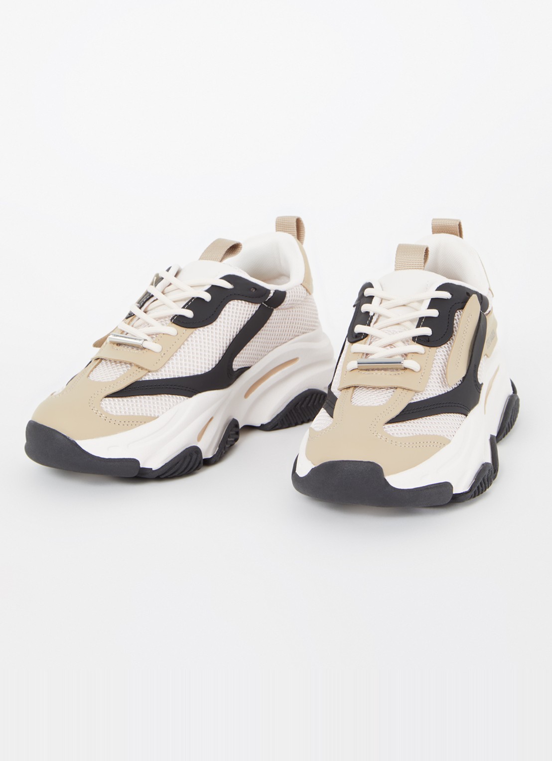 Steve Madden Possession-E sneaker met mesh detail  - detail beige