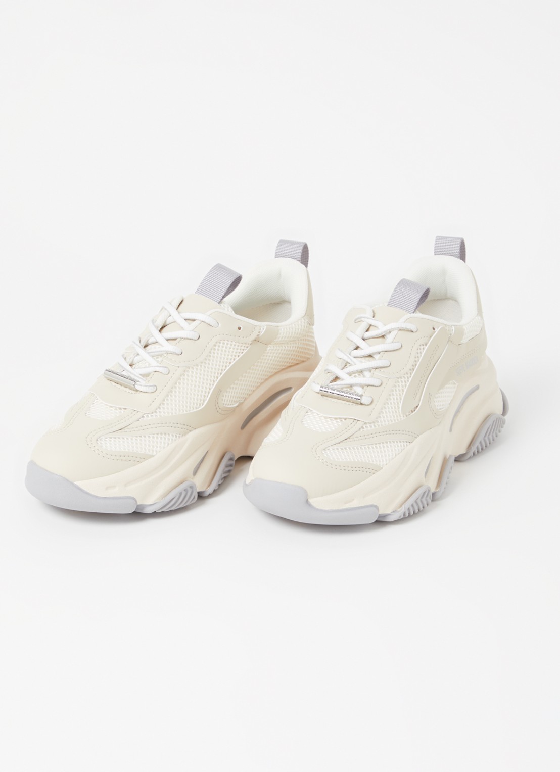 Steve Madden Possession-E sneaker met mesh detail  - detail ivoor