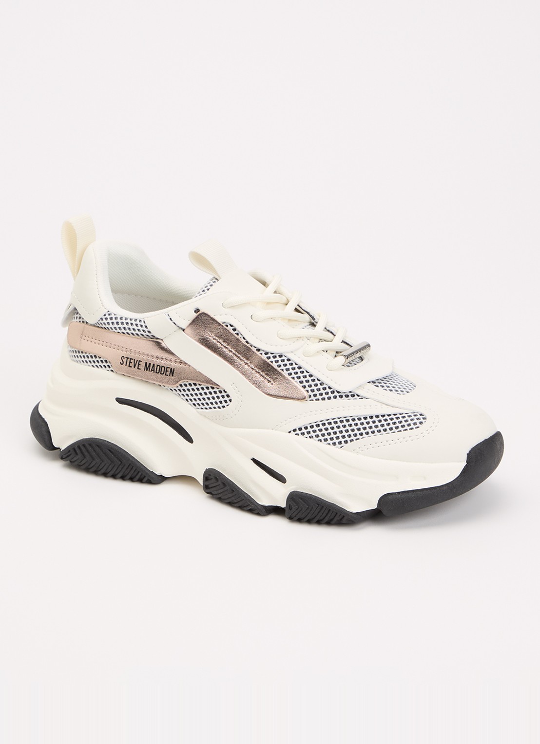 Steve Madden Possession-E sneaker met mesh details - voorkant 5 wit