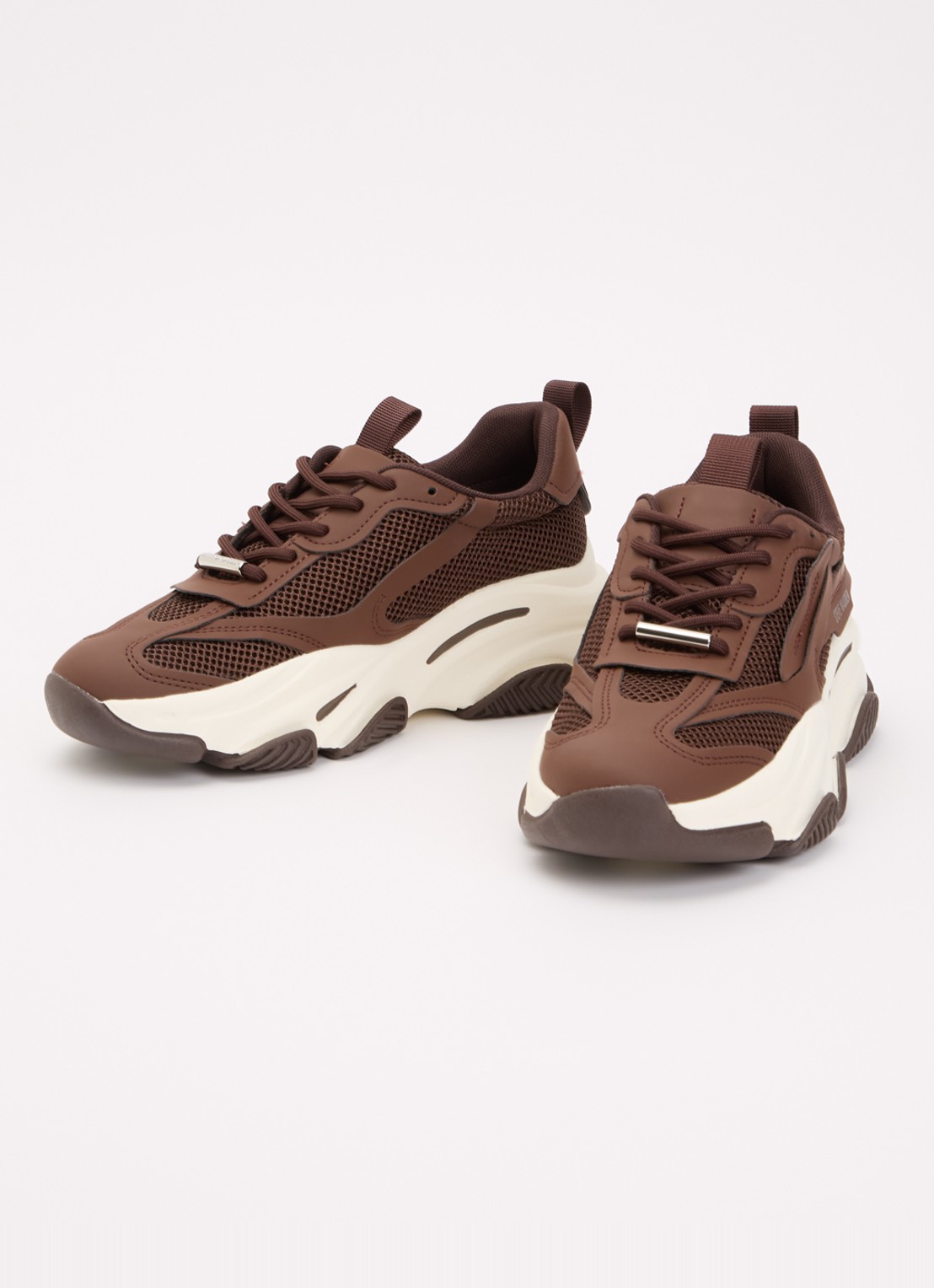 Steve Madden Possession-E sneaker met mesh details - detail 2 bruin