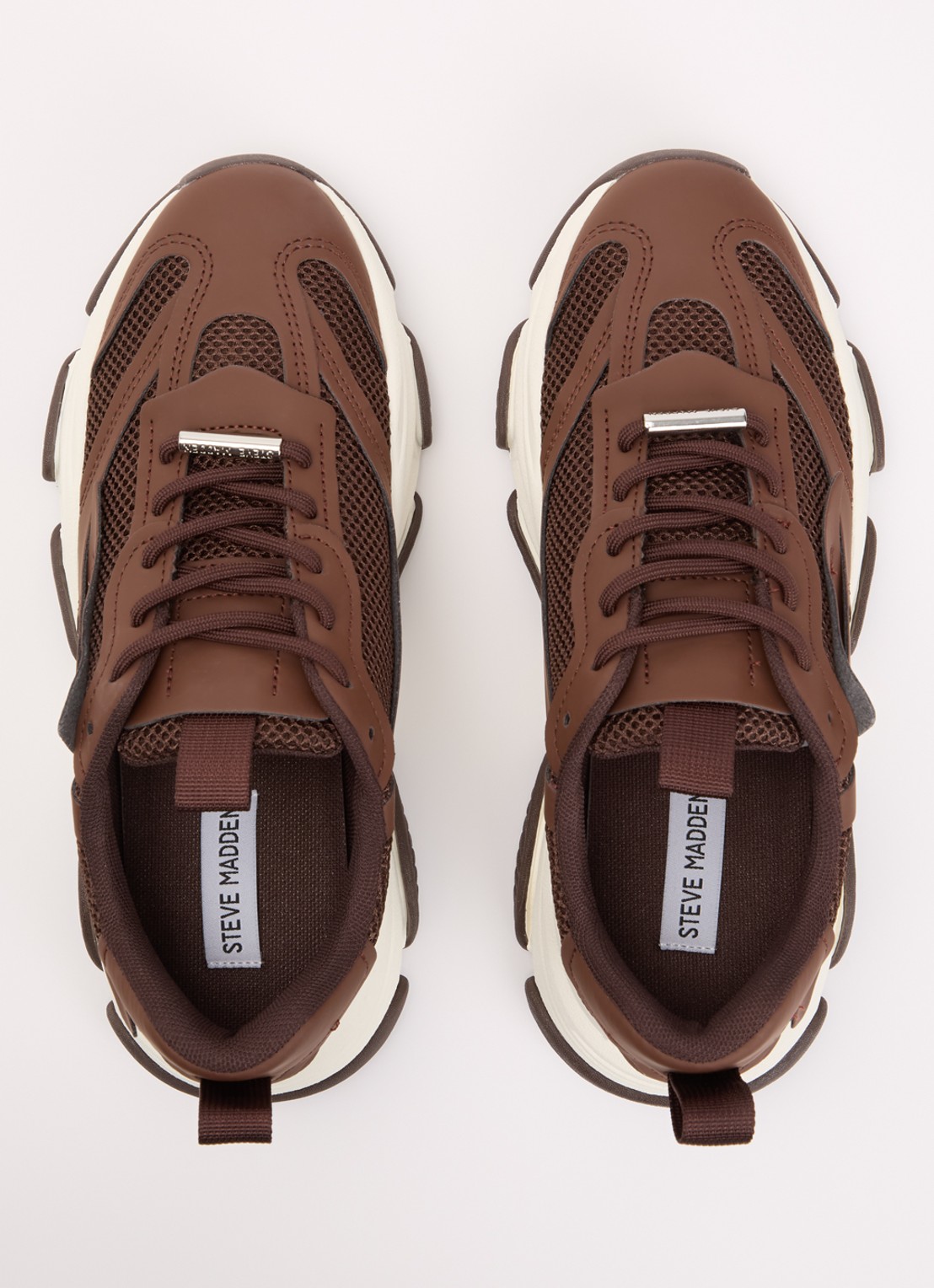 Steve Madden Possession-E sneaker met mesh details - detail 3 bruin