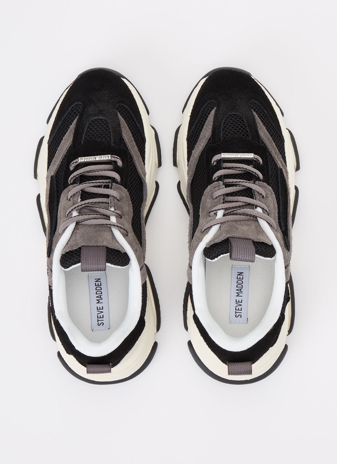 Steve Madden Possession-E sneaker met suède details - detail 3 zwart