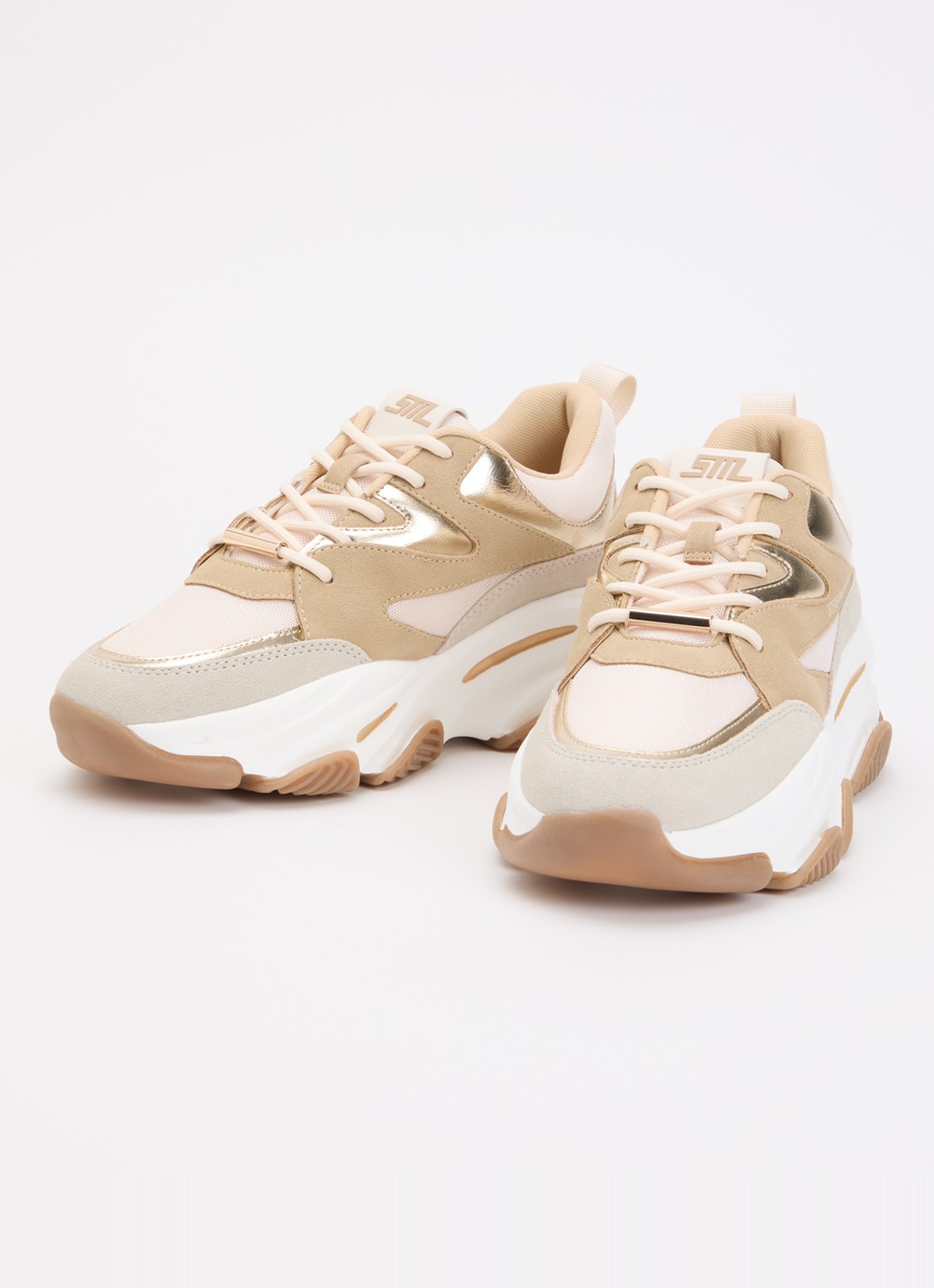 Steve Madden Progressive sneaker met details van mesh - detail beige