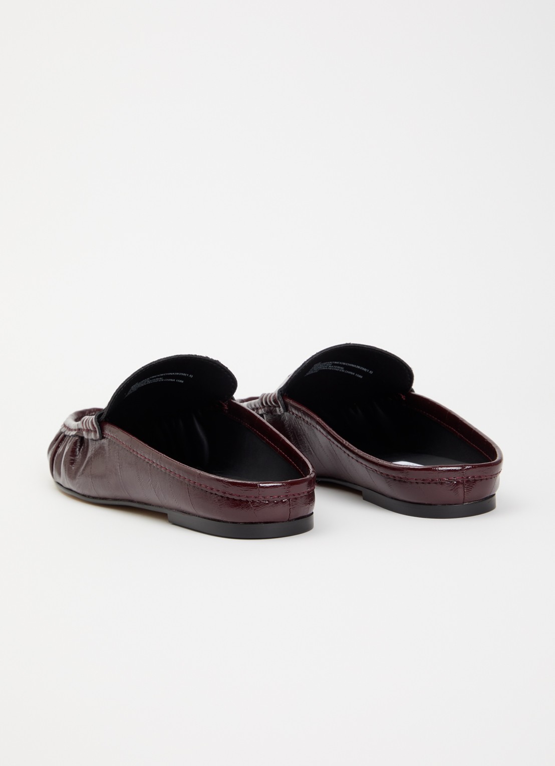 Steve Madden Rafe muiltje van leer - achterkant 2 bordeauxrood