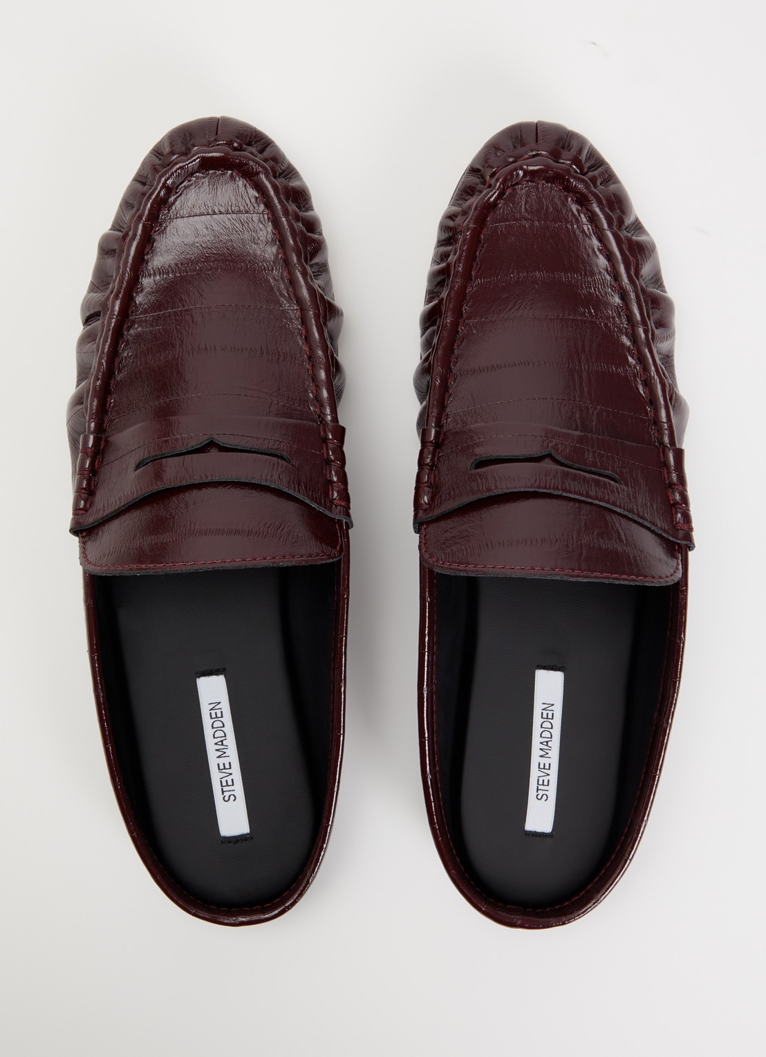 Steve Madden Rafe muiltje van leer - detail 4 bordeauxrood