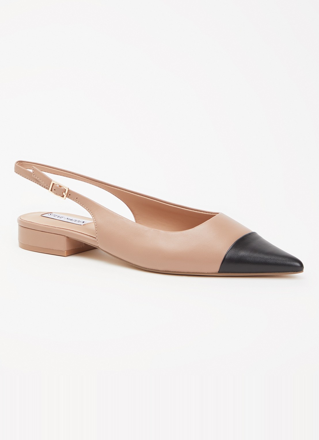 Steve Madden Rowyn slingback van leer - voorkant oudroze