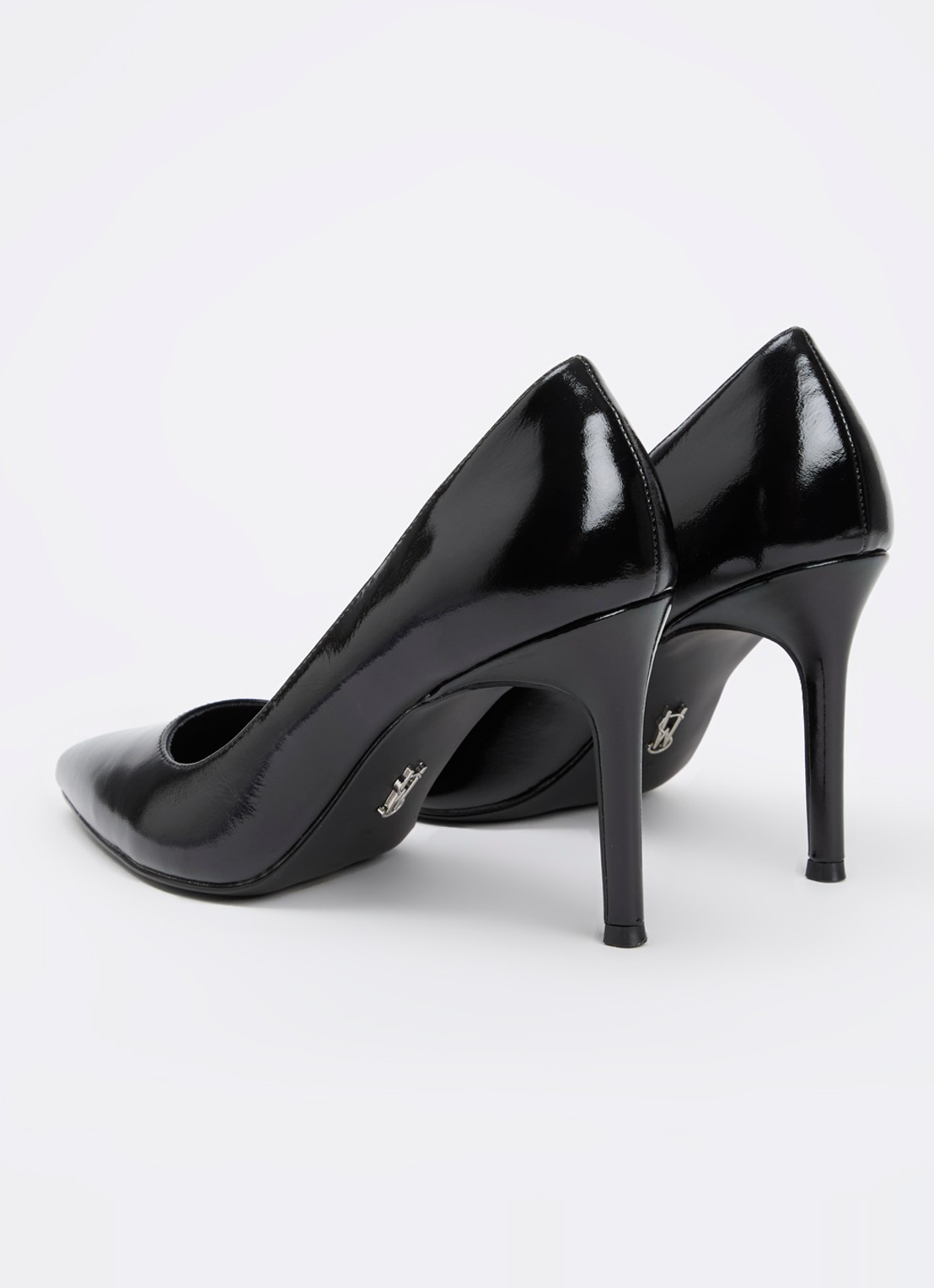 Steve Madden Secured pump van leer - achterkant 6 zwart
