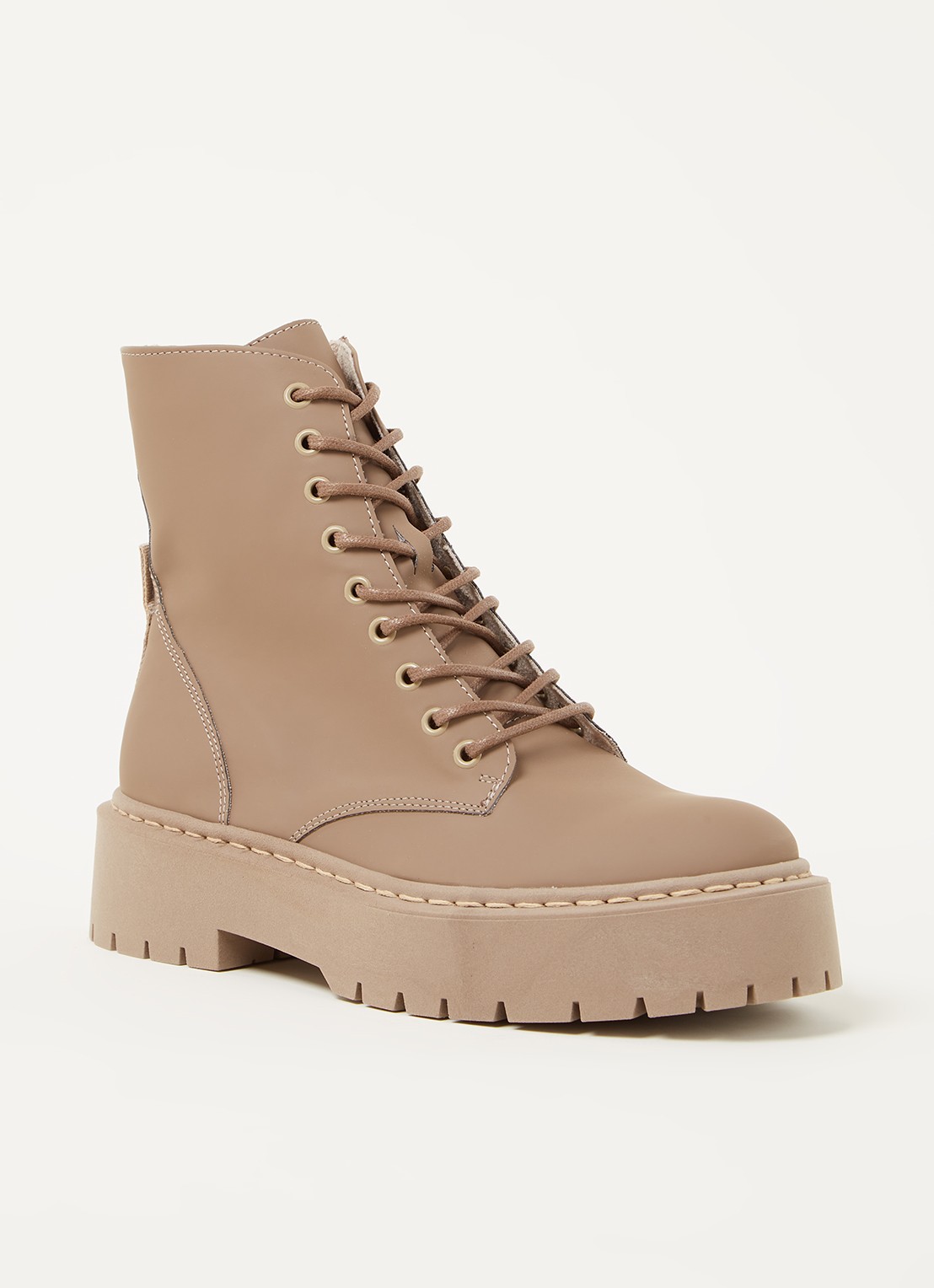 Steve Madden Skylar biker boot - voorkant donkerbeige