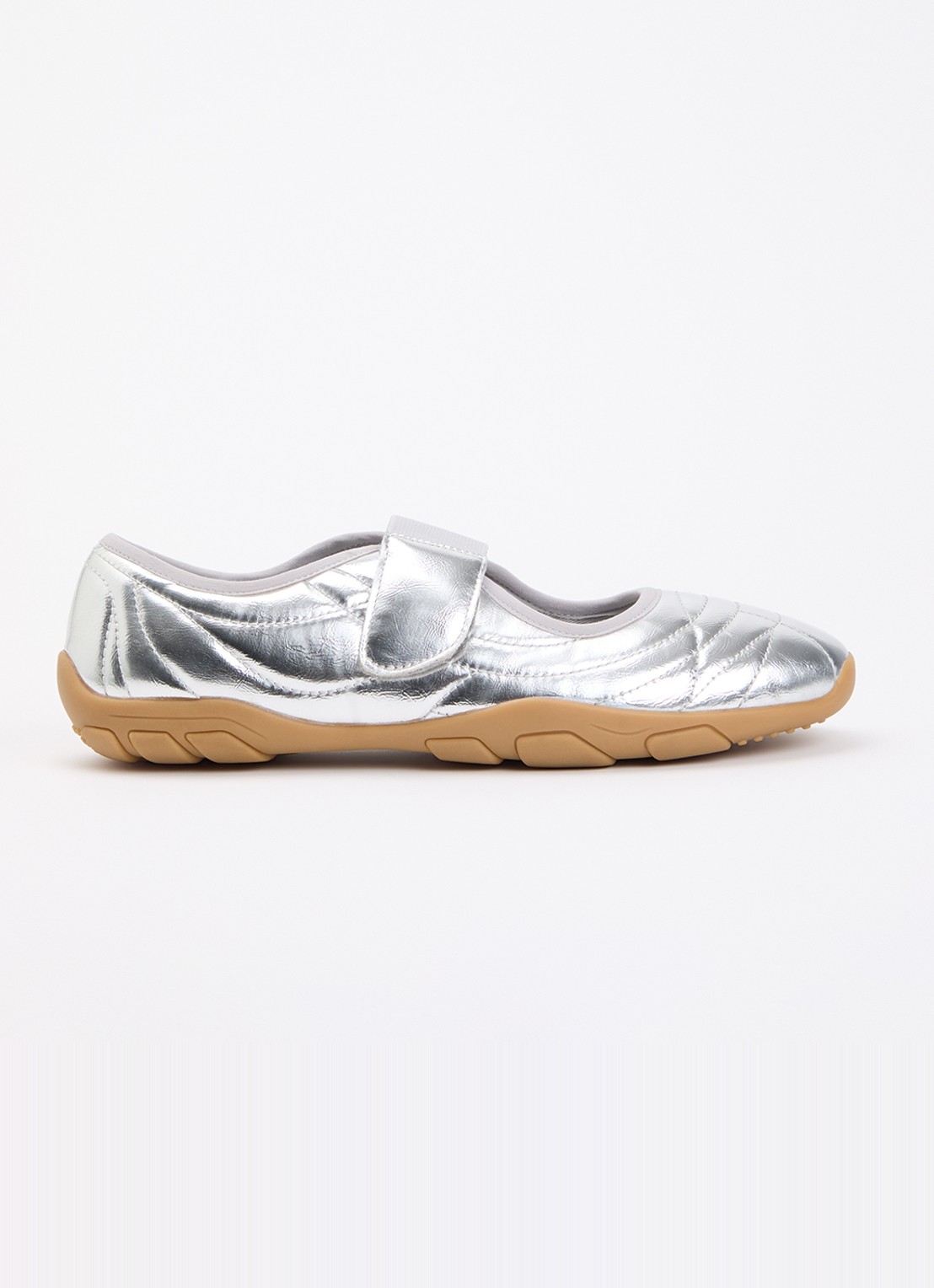 Steve Madden Sneaker met metallic finish - voorkant 2 zilver