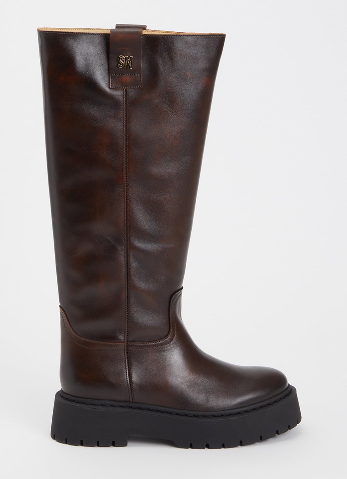 Steve Madden Sonar laars van leer - voorkant 4 bruin