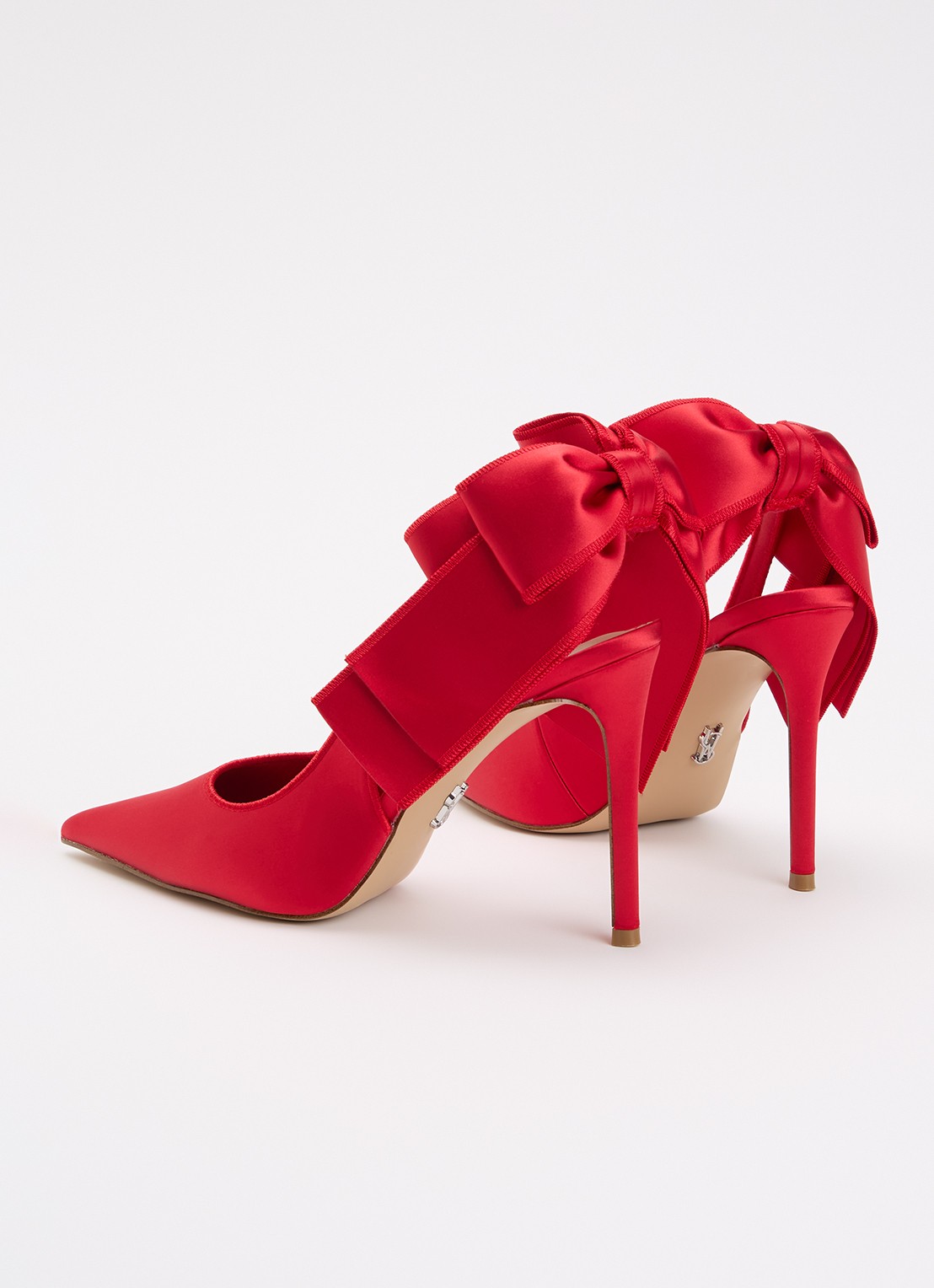 Steve Madden Teacup slingback met strik detail - achterkant rood