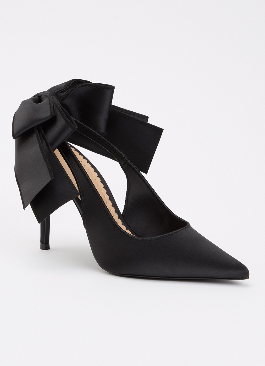 Steve Madden Teacup slingback met strikdetail - voorkant 5 zwart