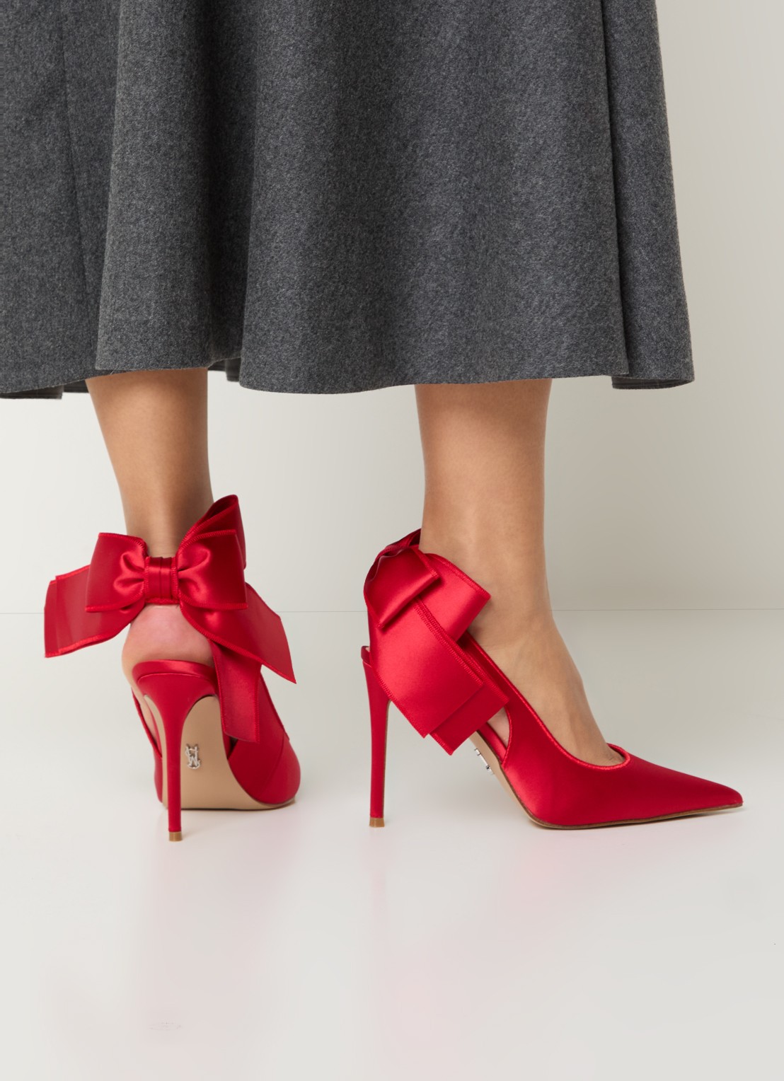 Steve Madden Teacup slingback met strikdetail - voorkant 6 rood