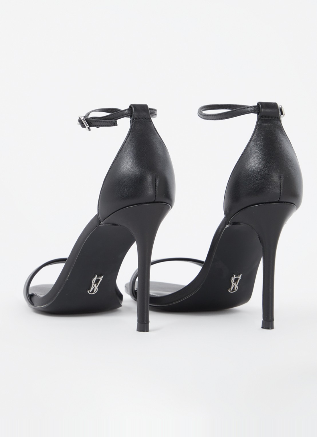 Steve Madden Tecy sandalette van leer - achterkant 4 zwart