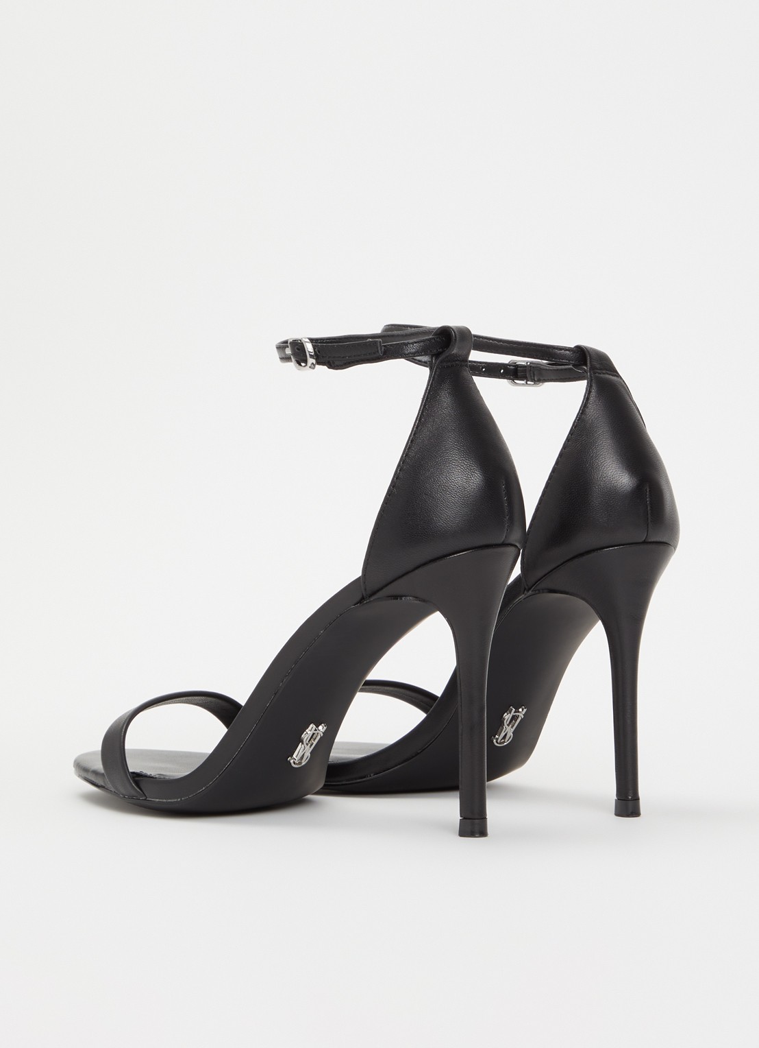 Steve Madden Tecy sandalette van leer - achterkant 5 zwart