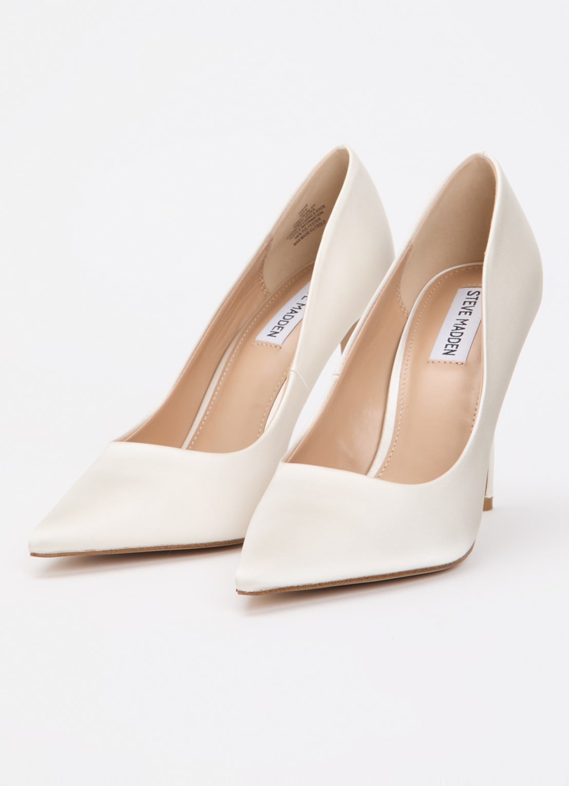 Steve Madden Thrive pump van satijn - detail 3 ivoor