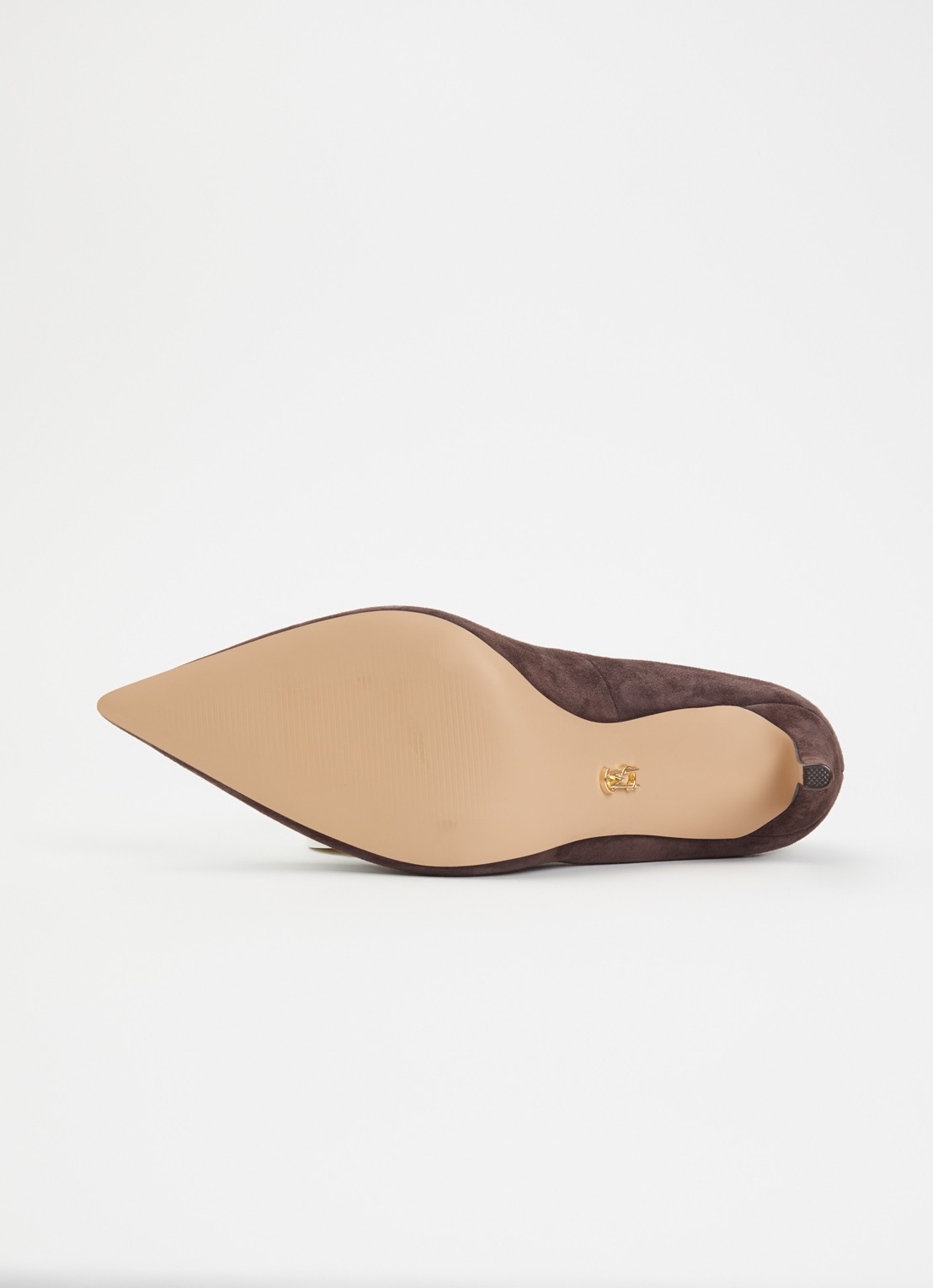 Steve Madden Thrive pump van suède - detail 4 donkerbruin